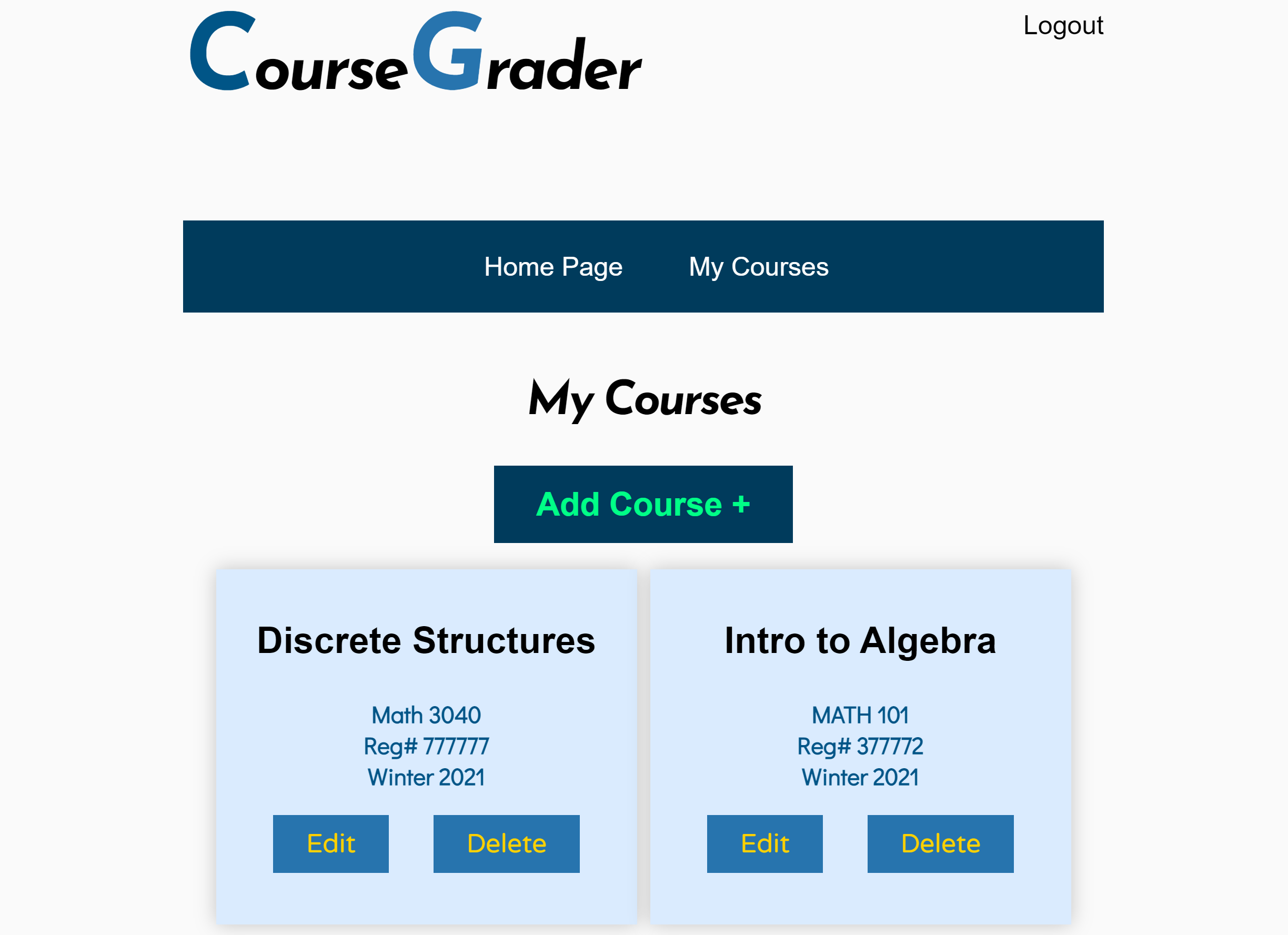 CourseGrader App