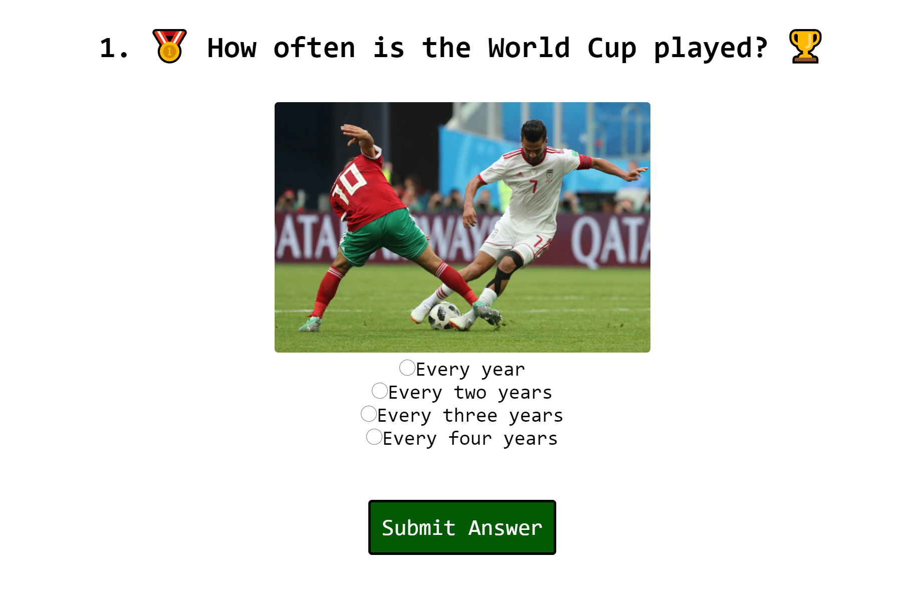 World Cup Quiz App